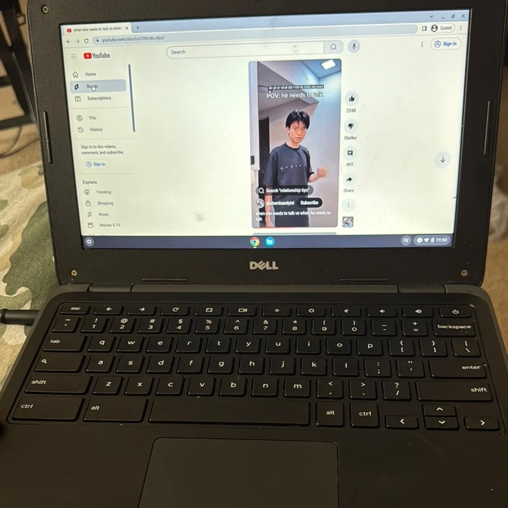 Dell Laptop with Black Finish Good condition serious buyer only